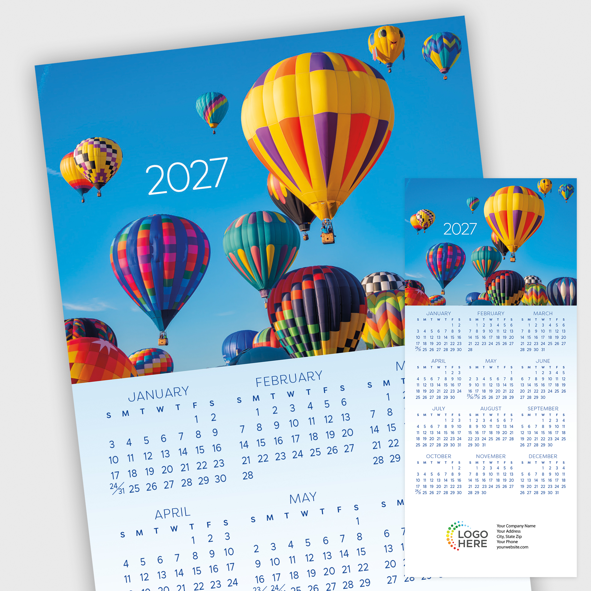 Balloon Adventure Mini Calendar D3419Q-B